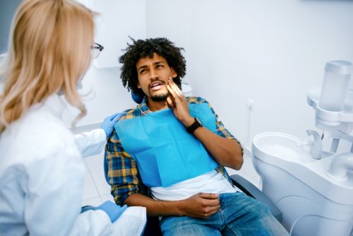 Man at the dentist