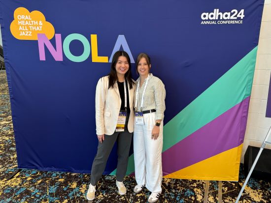 Hannah and Caroline at ADHA conference