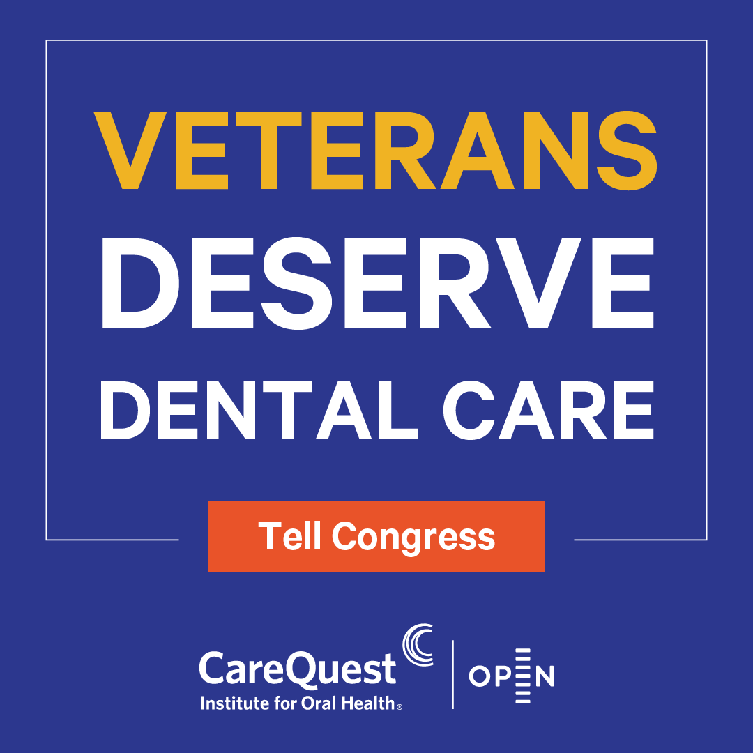 Image with message Veterans Deserve Dental Care Tell Congress
