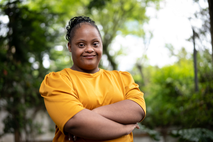 Image of young African American woman with a disability