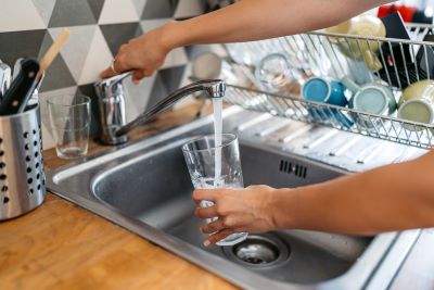 Water filling up cup