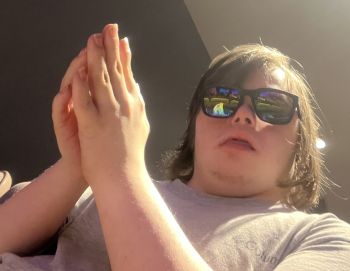 Joshua Neely wearing sunglasses