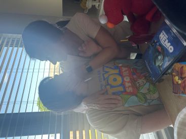 Joshua and his mom share sweet moment together