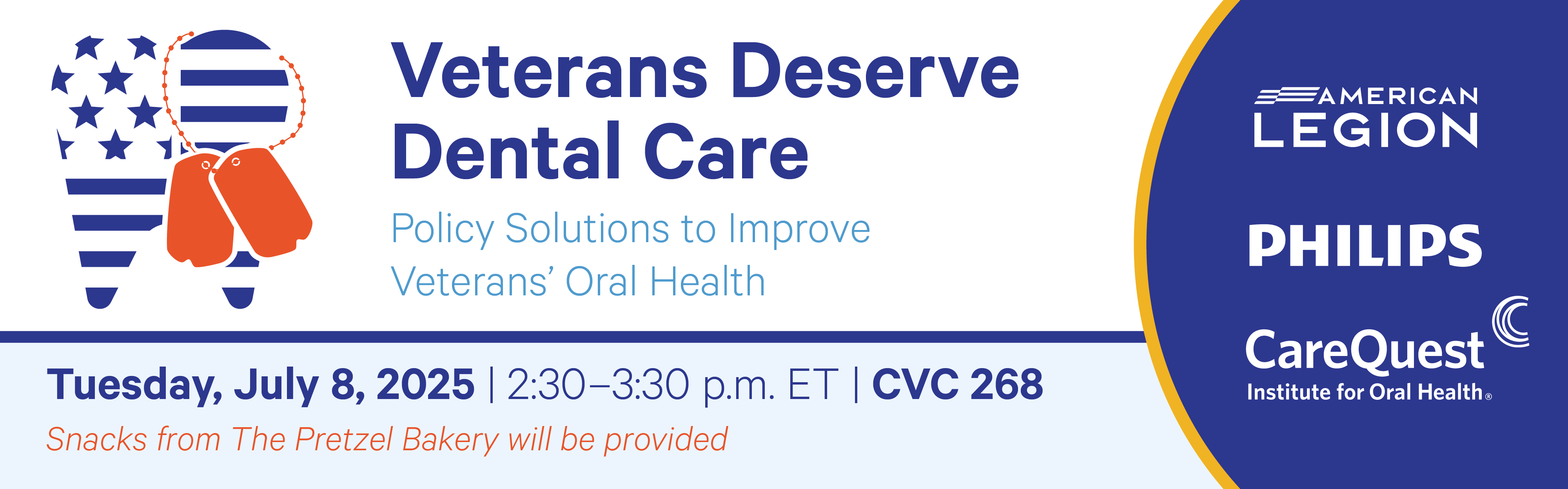 Veterans Deserve Dental Care Event Header