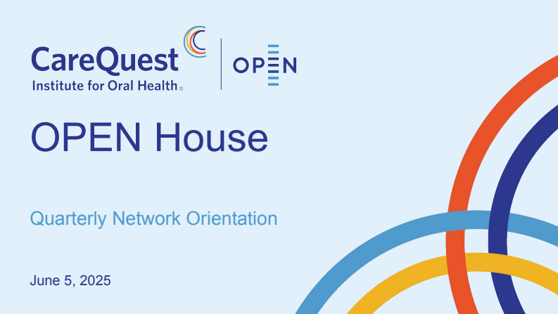 OPEN House – Quarterly Network Orientation