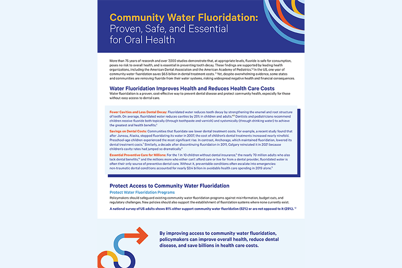 Image of Community Water Fluoridation fact sheet