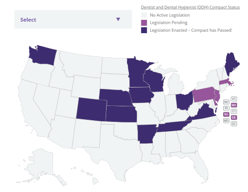 RDH License Renewal Map