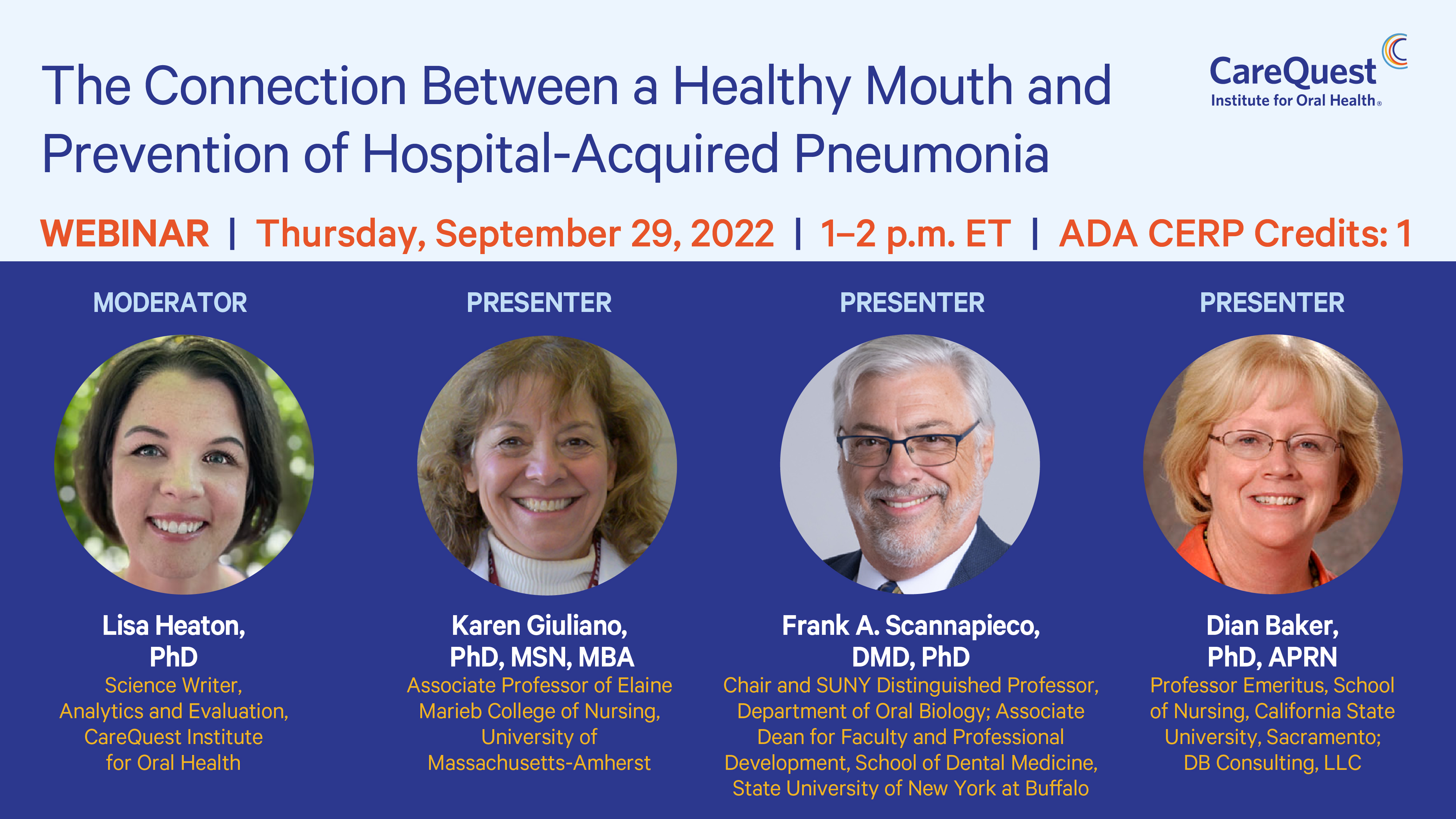 The Connection Between a Healthy Mouth and Prevention of Hospital-Acquired Pneumonia 