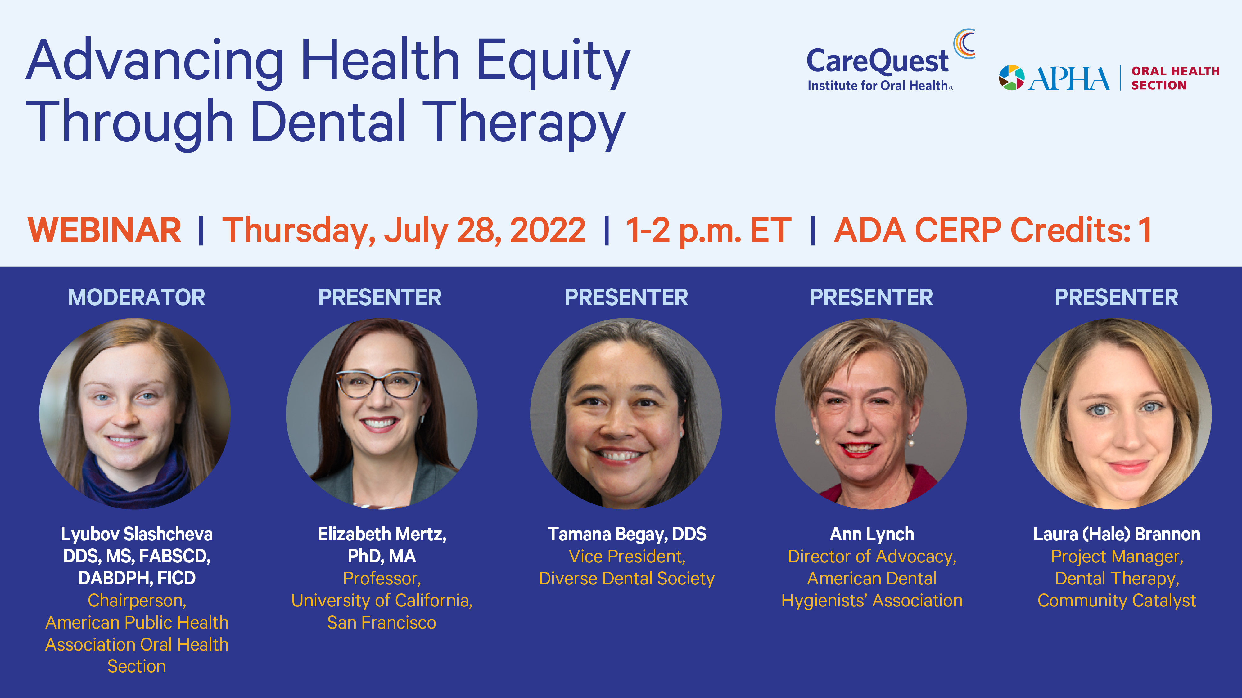 Advancing Health Equity Through Dental Therapy 
