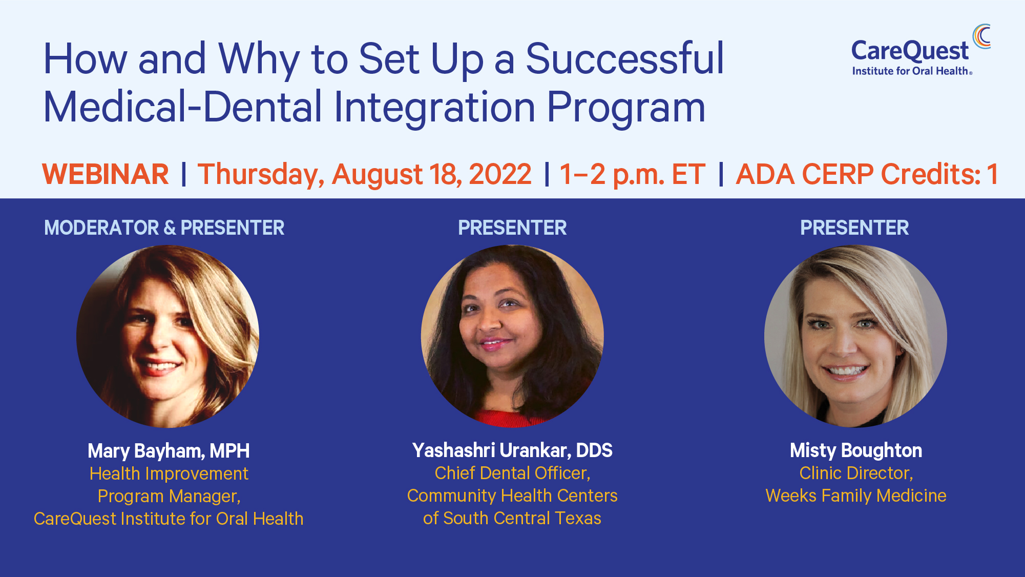 How and Why to Set Up a Successful Medical-Dental Integration Program