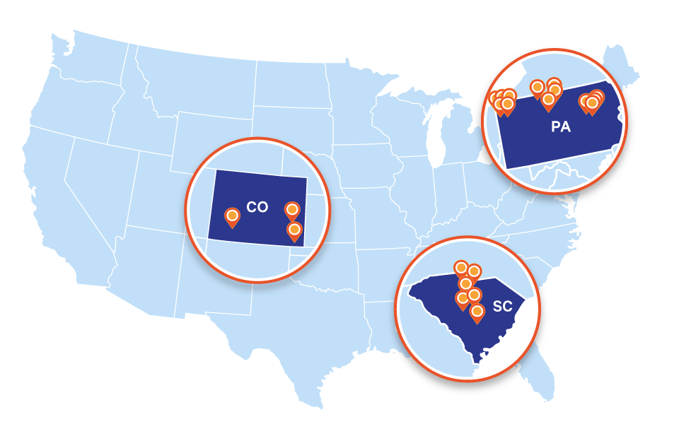 MORE Care locations 2016