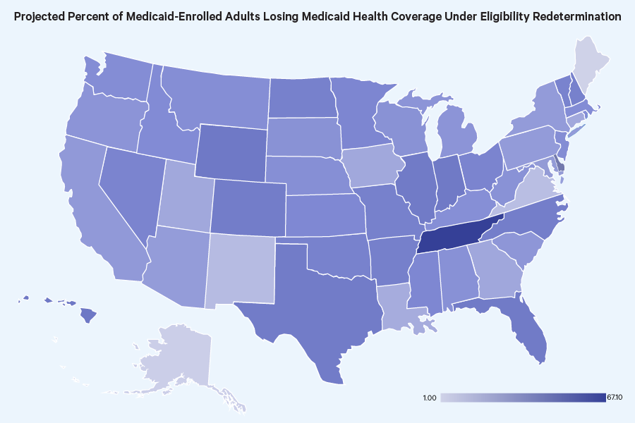 losing medicaid health coverage map