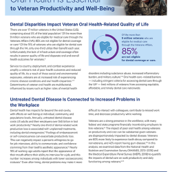 Cover of report Oral Health is Essential to Veteran Productivity and Well-Being