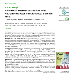 Image of journal article Periodontal treatment associated with decreased diabetes-related treatment costs