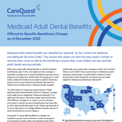 Image of report cover Medicaid Adult Dental Benefits for Specific Beneficiary Groups
