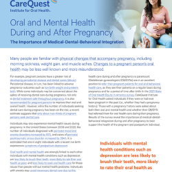 Image of report cover Oral and Mental Health During and After Pregnancy