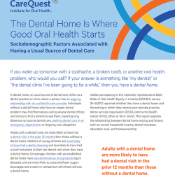 Image of report cover The Dental Home Is Where Good Oral Health Starts