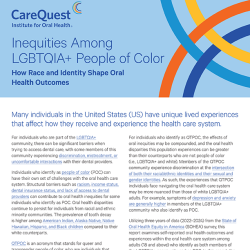 Image of report cover Inequities Among LGBTQIA+ People of Color
