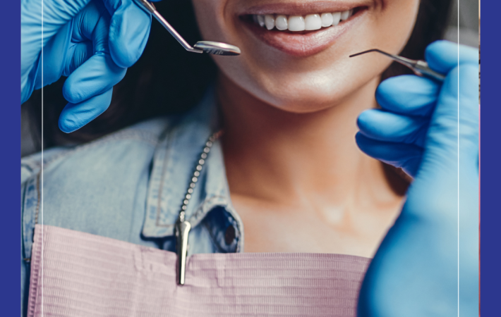 Woman with dental instruments 
