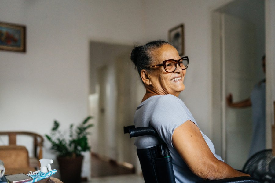 woman in wheelchair