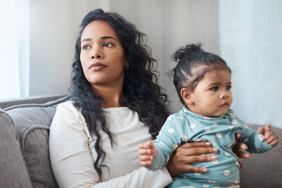 Image of mom with baby on lap