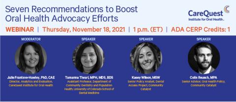 Seven Recommendations to Boost Oral Health Advocacy Efforts