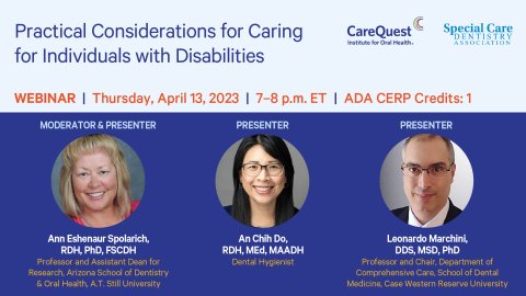 Practical Considerations for Caring for Individuals with Disabilities Speakers Image