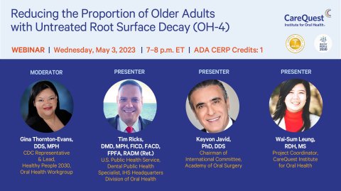 Reducing the Proportion of Older Adults with Untreated Root Surface Decay Speaker Image