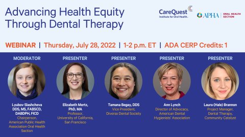 Advancing Health Equity Through Dental Therapy 