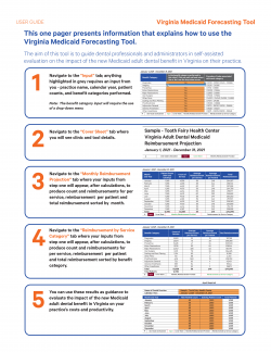 This is an image of the Medicaid adult dental benefit forecasting tool