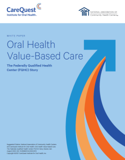 This is an image of the white paper on value based care in FQHCS