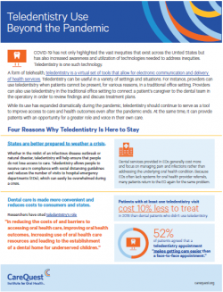 This is an image of a visual report on Teledentistry Use Beyond the Pandemic