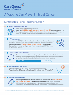 A Vaccine Can Prevent Throat Cancer