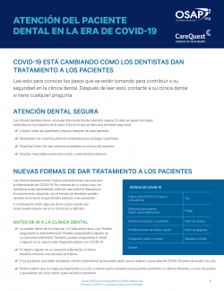 Dental Patient Care in the Era of COVID-19 (Spanish version)