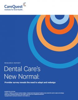 This is an image of a report on Dental Care's New Normal: Survey Reveals the Need to Adapt