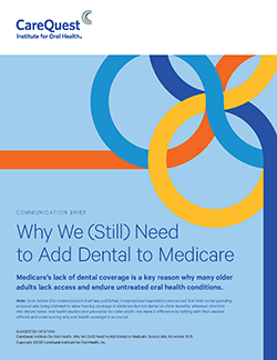 report cover on the need to add dental to medicare