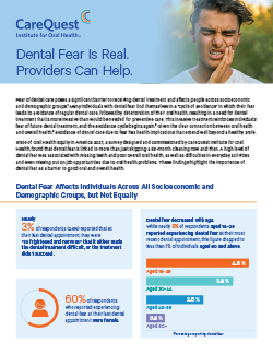 Thumbnail image of report cover for Dental Fear is Real. Providers Can Help.