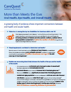 CareQuest Institute More Than Meets the Eye: Oral Health, Eye Health, and Overall Health