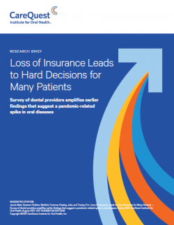 This is an image of a brief on Loss of Insurance Leads to Hard Decisions for Many Patients