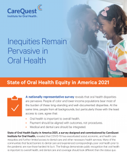 visual report on inequities remain pervasive in oral health