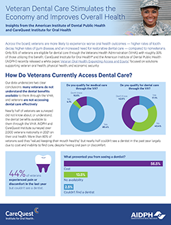 Image of report cover Veteran Dental Care Stimulates the Economy and Improves Overall Health