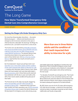 Image of Medicaid adult dental case study for Maine